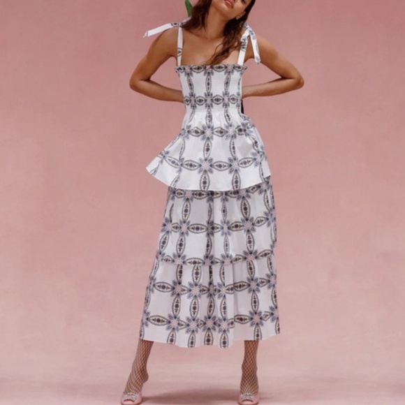 Hill House Dresses & Skirts - Hill House Elise Nap Dress - Marseille Geo Cotton Sateen